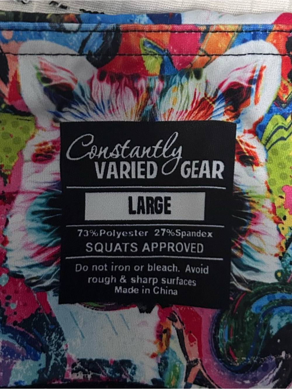 Constantly Varied Gear Multicolor Raccoon Print Joggers - Picture 3 of 3